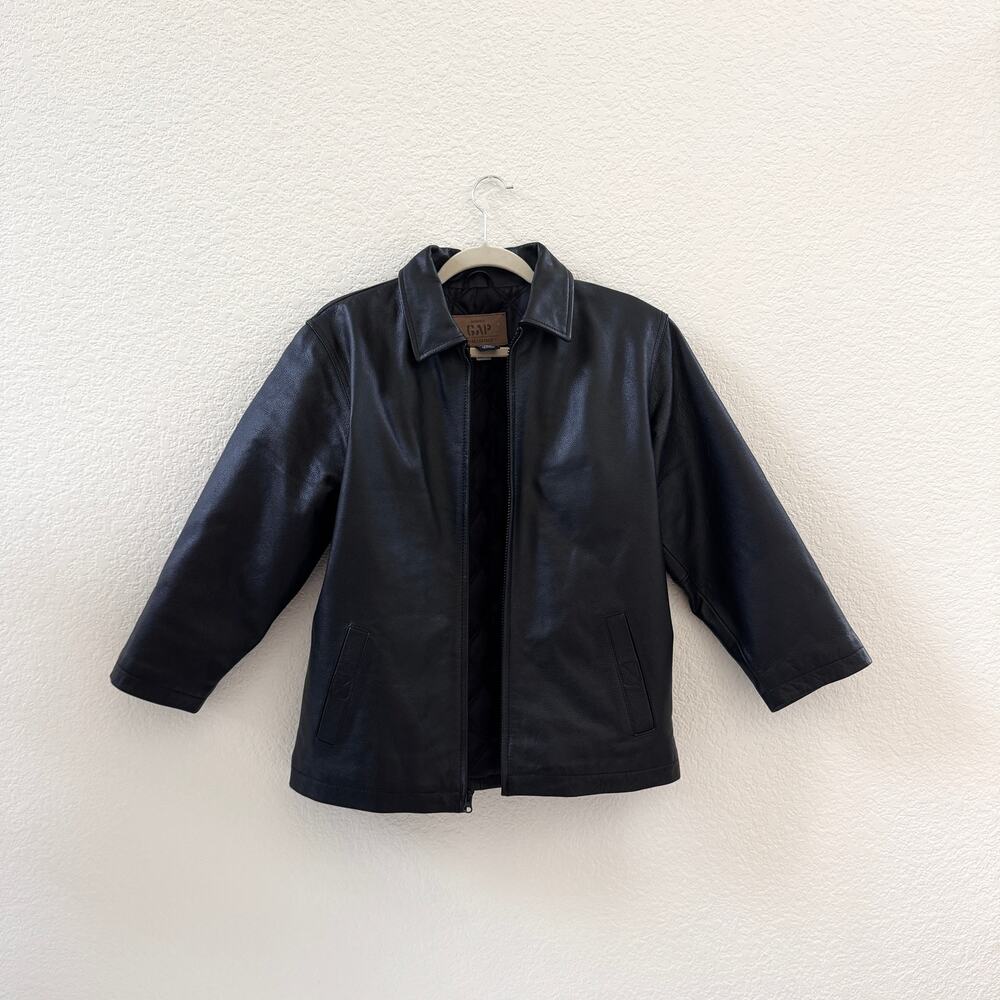 Vintage Gap Black Leather Jacket